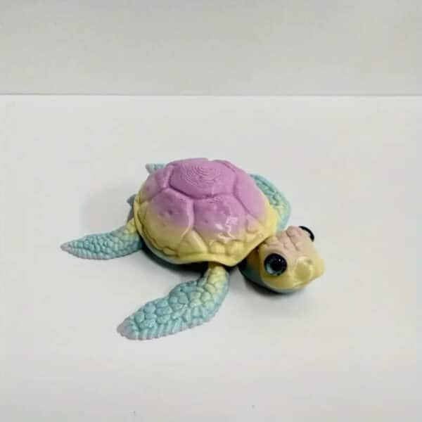 3D Printed Articulated Sea Turtle Toy with Lifelike Eyes - Image 6