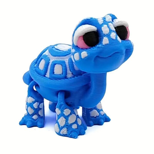 Customized Vibrant 3D Printed Turtle with Flexible Joints - Image 2
