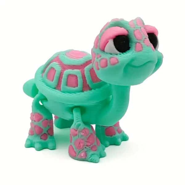 Customized Vibrant 3D Printed Turtle with Flexible Joints - Image 6