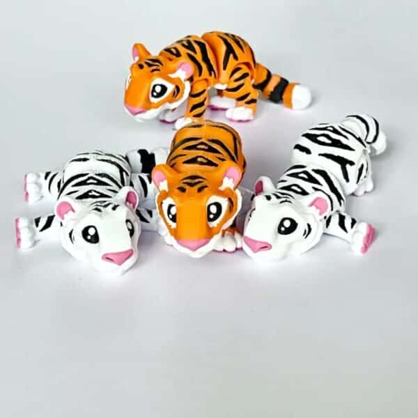 3D Printed Movable Joint Customizable Tiger Toy for Kids - Image 2