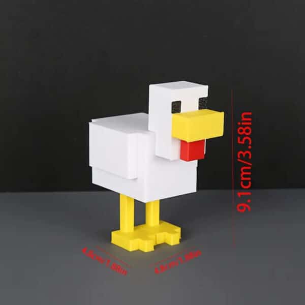 Colorful 3D Printed Pixel Art Chick Toy for Children's - Image 3