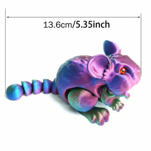 3D Printed Poseable Articulated Mouse Toy for Kids - Image 3