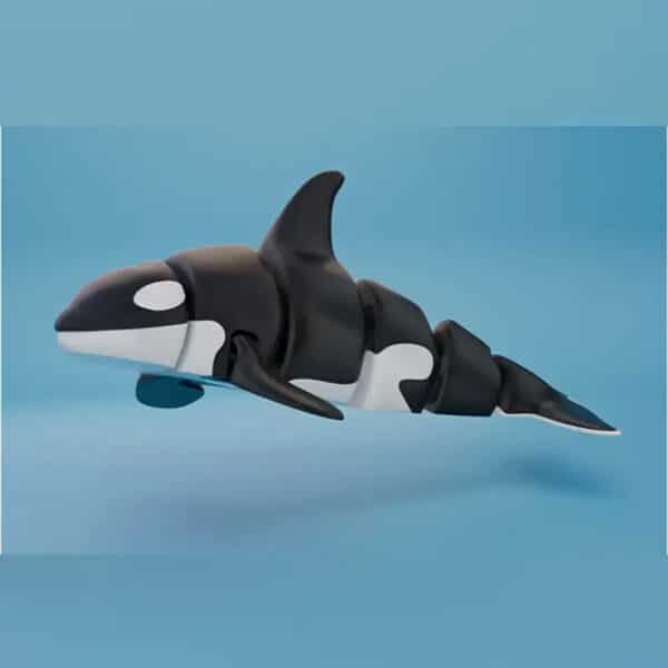 3D Printed Realistic Killer Whale Model Toy for Kids - Image 3