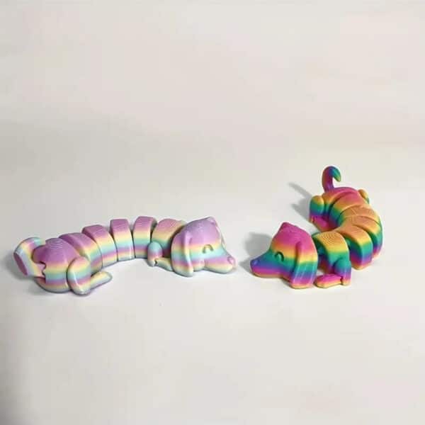 3D Printed Soft Rainbow Dachshund Toy for Children's - Image 3