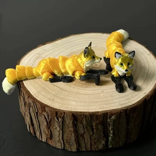 Articulated 3D Printed Vibrant Fox Statue Toy for Kids - Image 4