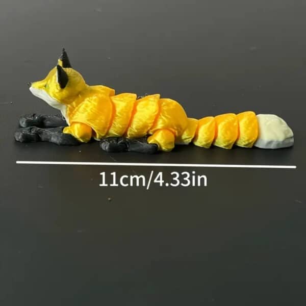 Articulated 3D Printed Vibrant Fox Statue Toy for Kids - Image 2