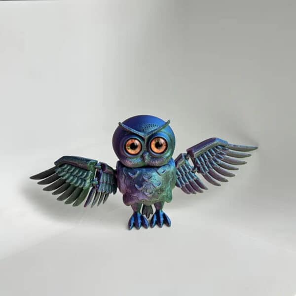 Whimsical 3D Printed Articulated Owl Toy for Children's - Image 2