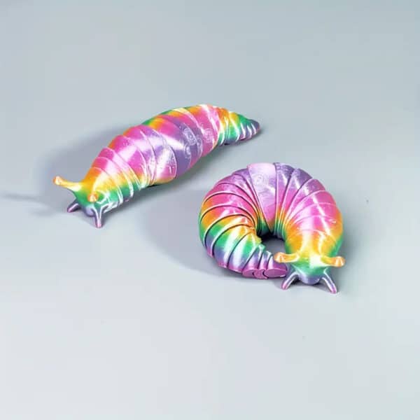 Articulated 3D Printed Rainbow Caterpillar Toy for Children's - Image 2