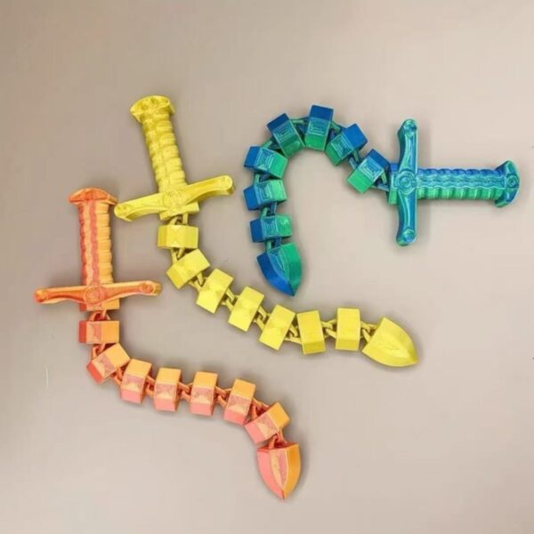Customized Flexible 3D Printed Sword Toy for Kids to Play - Image 3