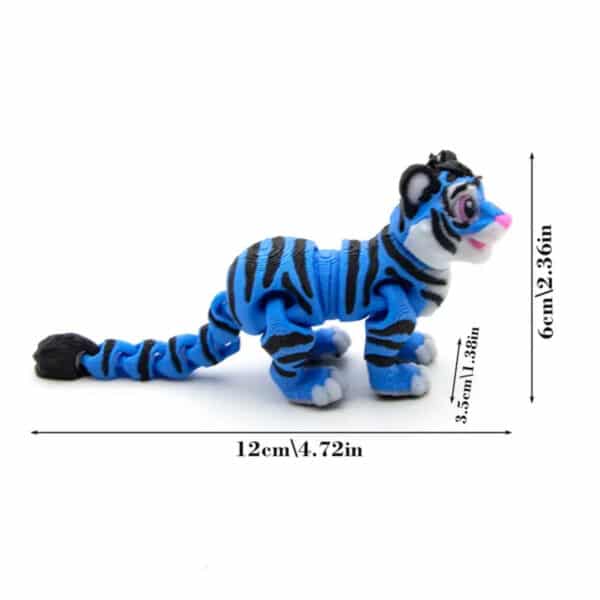 3D Printed Customized Tiger with Articulated Joints - Image 3