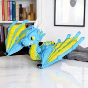 Cyan Dragon Statue