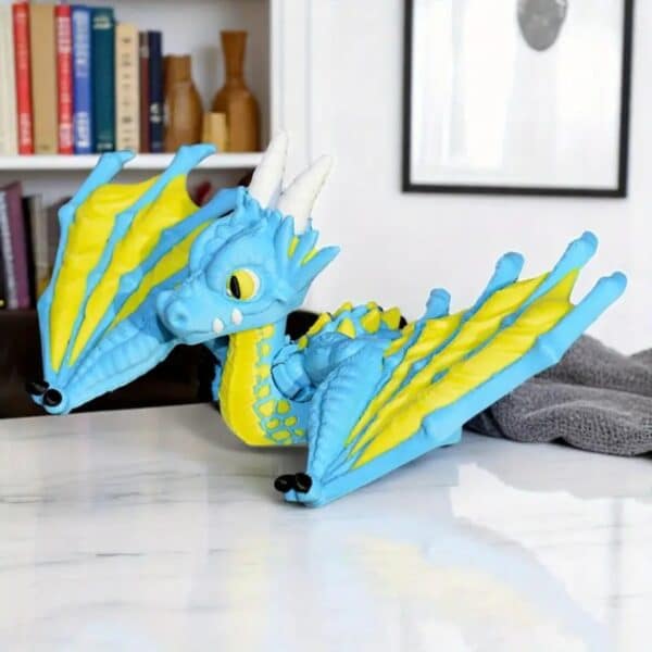Cyan Dragon Statue