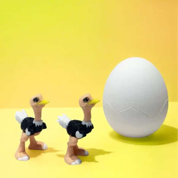 Ostrich with Egg