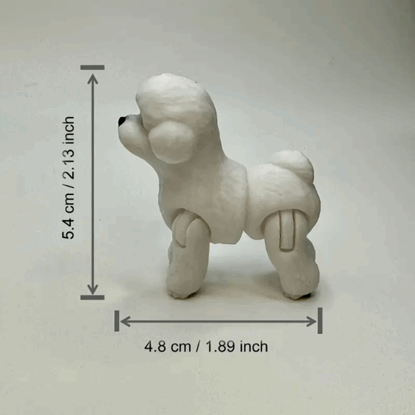 3D Printed Articulated Poodle Dog Toy for Children's - Image 4