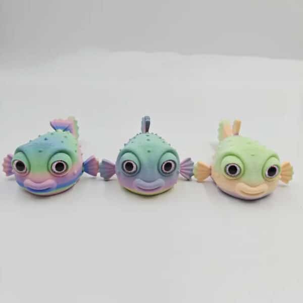 3D Printed Cute Puffer Fish with Articulated Joints - Image 7