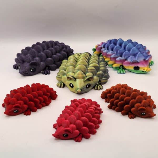 Printed Eye Catching Rainbow 3D Hedgehog Toy for Kids - Image 2