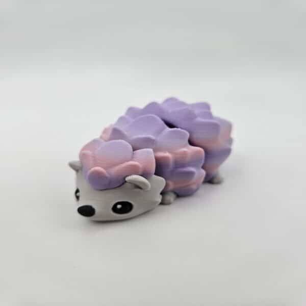 3D Printed Rainbow Vibrant Hedgehog with Lifelike Eyes - Image 9