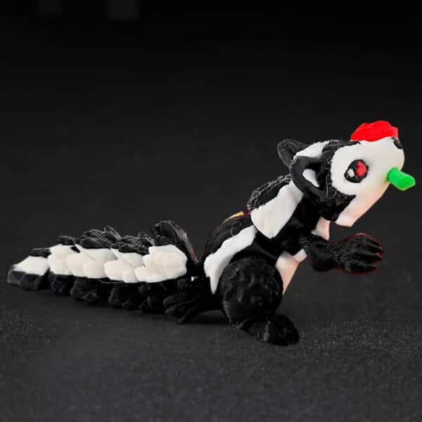 Vibrant 3D Printed Skunk Statue Animal Toy for Kids - Image 3