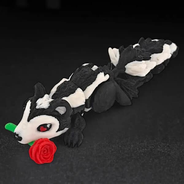 Vibrant 3D Printed Skunk Statue Animal Toy for Kids - Image 2