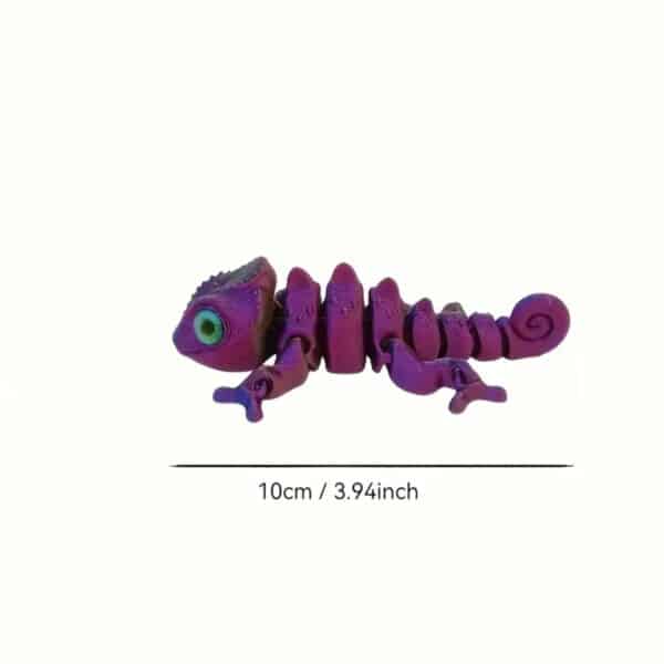 3D Printed Toy Articulated Chameleon with Realistic Eye - Image 4