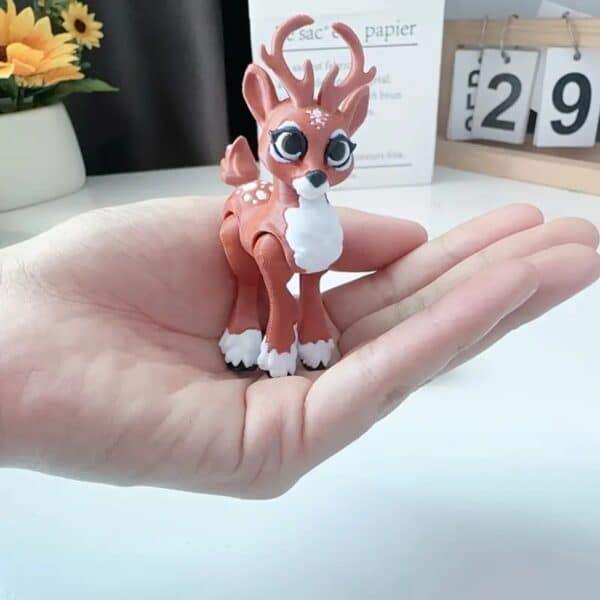 Customized Adorable 3D Printed Deer Model with Movable Joint - Image 2