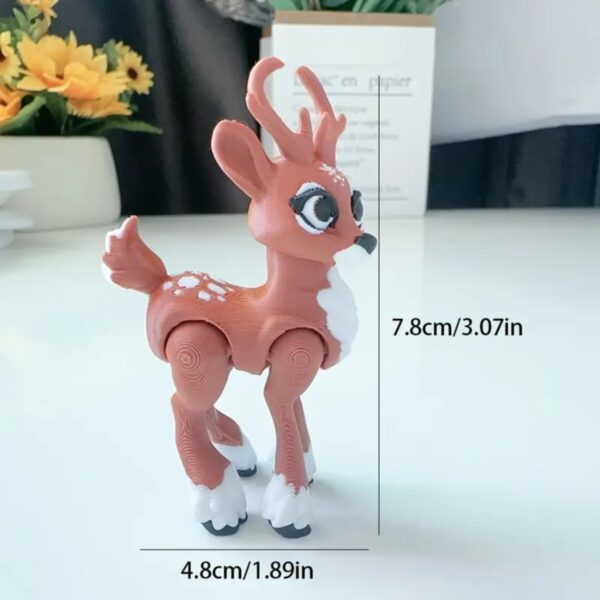 Customized Adorable 3D Printed Deer Model with Movable Joint - Image 3