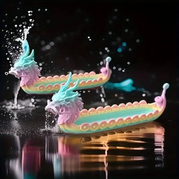 Articulated 3D Printed Chinese Dragon Boat Toy for Children's - Image 5