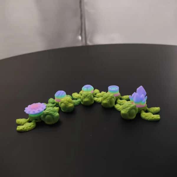 Articulated 3D Printed Colorful Turtles Toy for Children's - Image 2