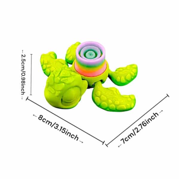 Articulated 3D Printed Colorful Turtles Toy for Children's - Image 4