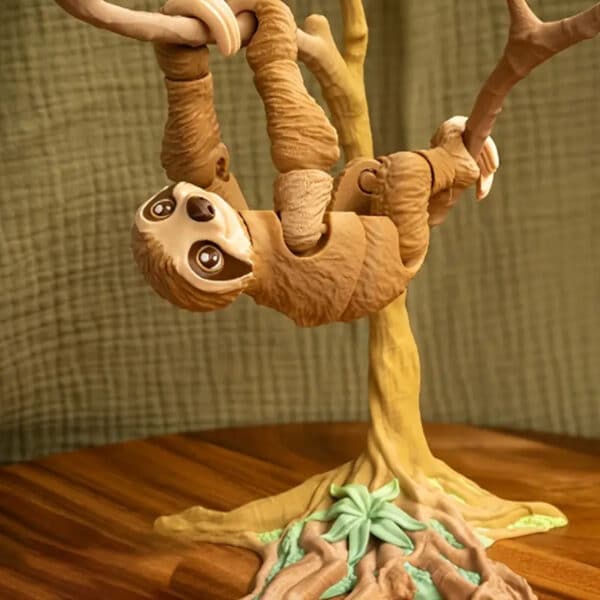 Creative 3D Printed Artistic Movable Sloth Toy for Children - Image 4