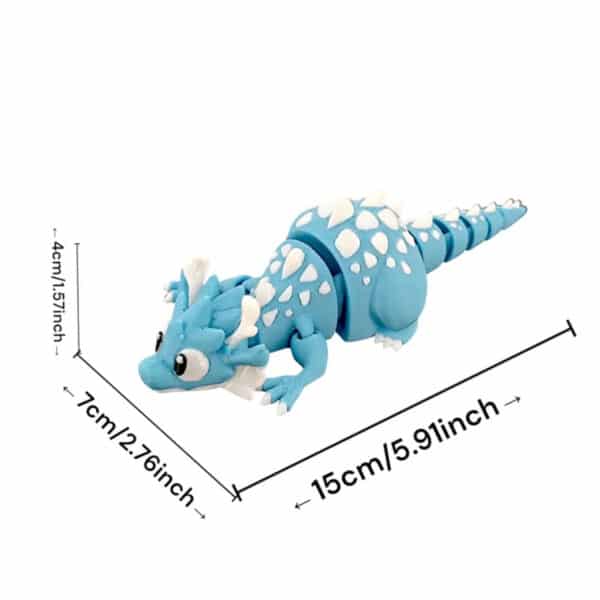 Custom Articulated 3D Printed Ice Dragon Toy for Children's - Image 4