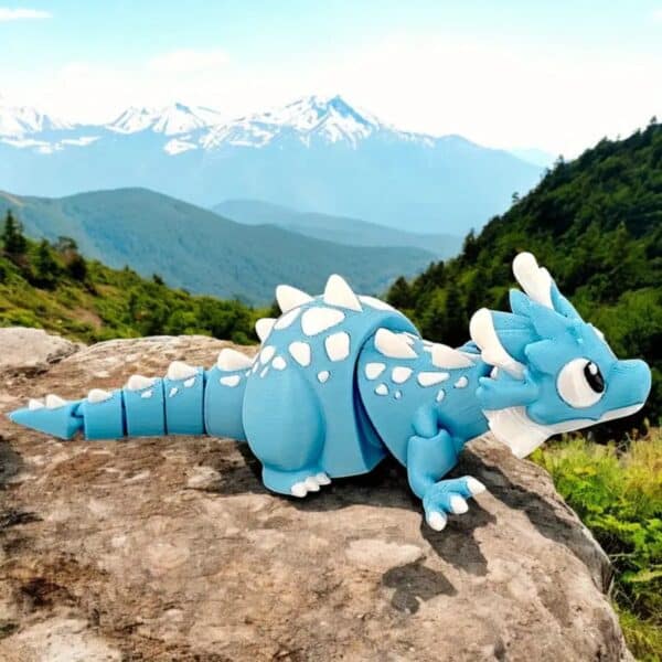 Custom Articulated 3D Printed Ice Dragon Toy for Children's - Image 5
