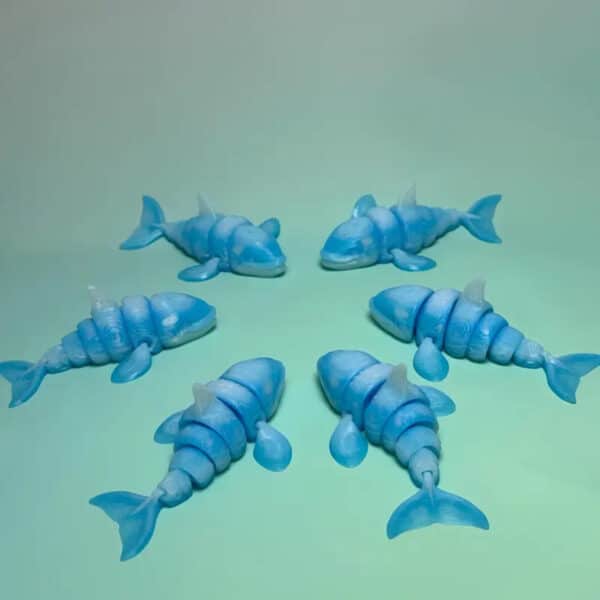 Articulated 3D Printed Blue Whale Model Toy for Children's - Image 2