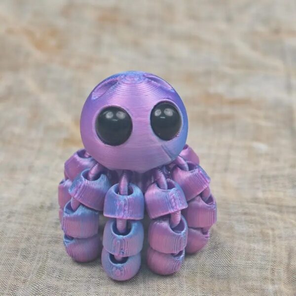 3D Printed Articulated Customized Octopus Toy for Kids - Image 3