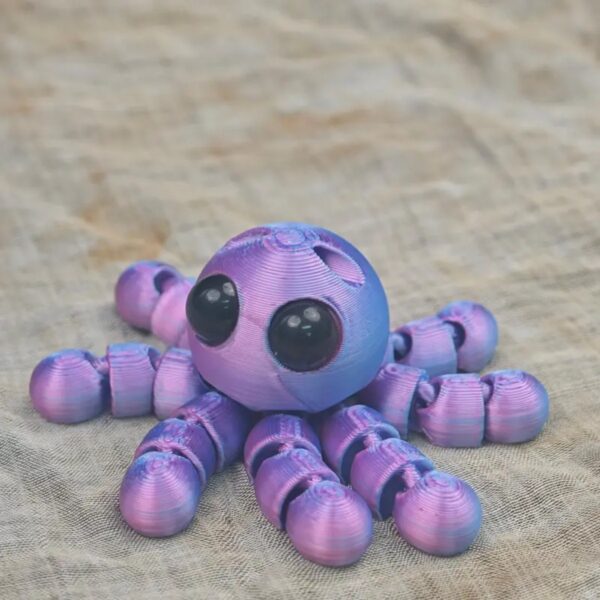 3D Printed Articulated Customized Octopus Toy for Kids - Image 4