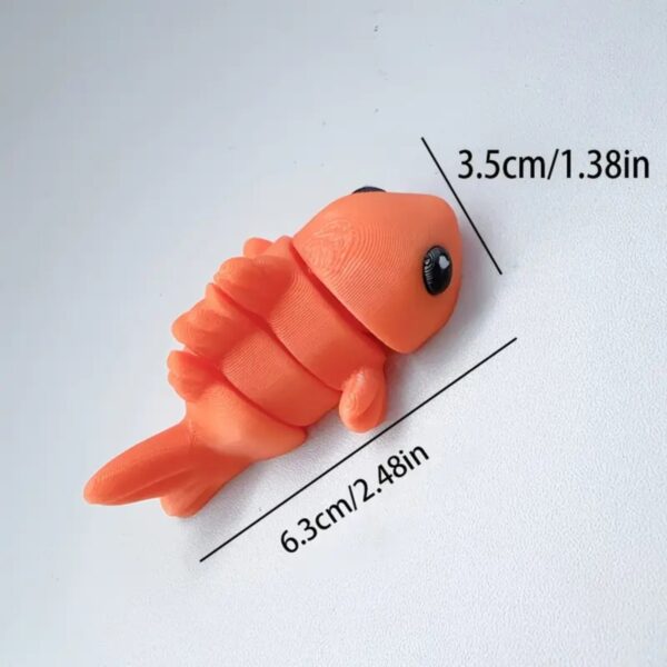 Articulated Cute 3D Printed Goldfish Model Toy for Kids - Image 4