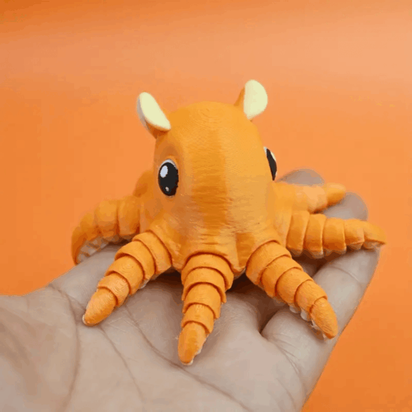Adorable 3D Printed Pancake Octopus Toy for Children's - Image 2