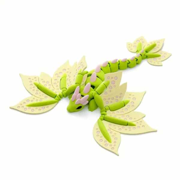 Customized 3D Printed Articulated Dragon with Large Leaves - Image 3