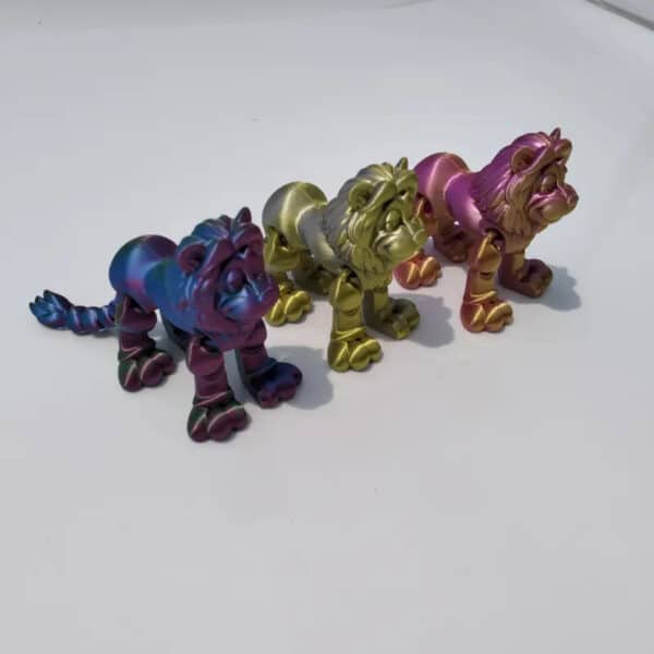 3D Printed Customized Cute Lion Statue with Movable Joints - Image 2