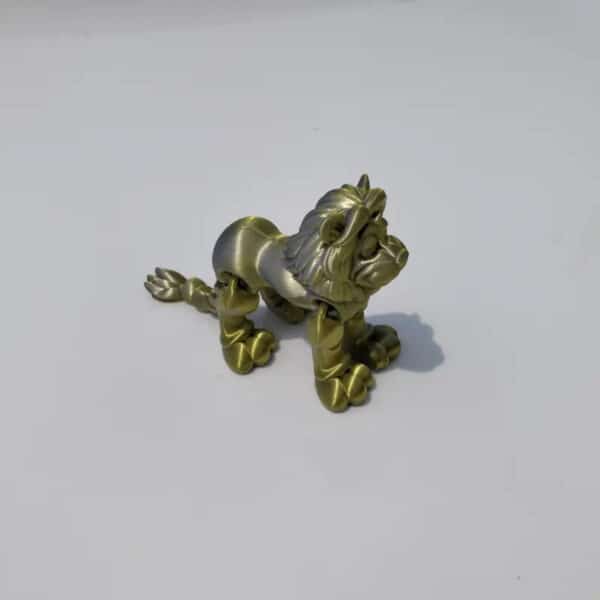 3D Printed Customized Cute Lion Statue with Movable Joints - Image 4