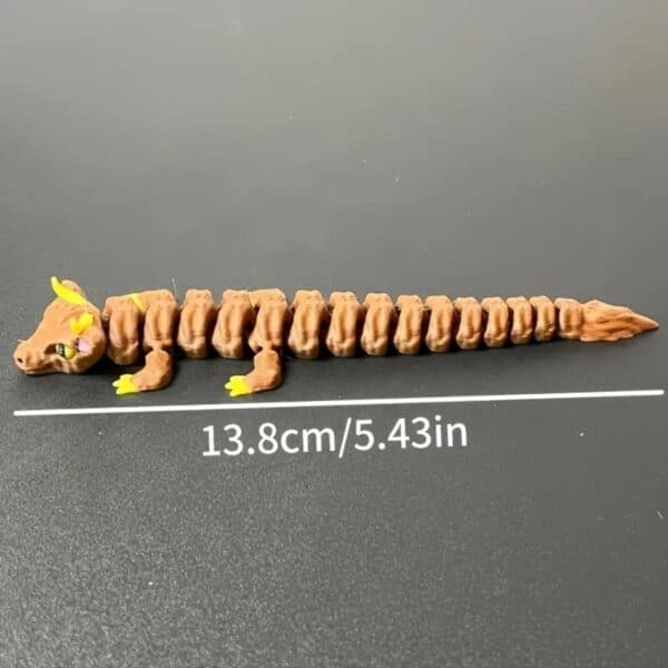 3D Printed Horned Snake Toy with Flexible Poseable Limbs - Image 3