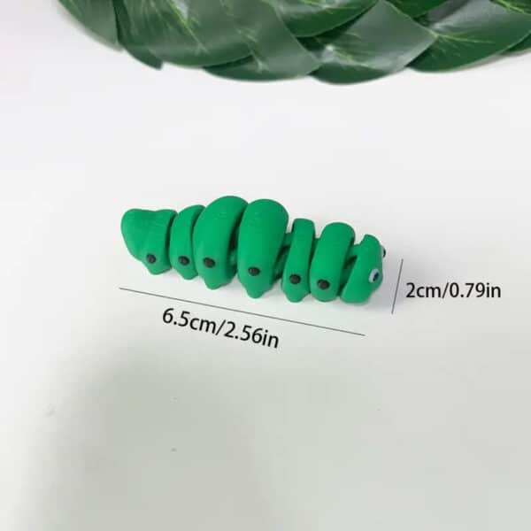 3D Printed Whimsical Caterpillar Toy with Articulated Joints - Image 3
