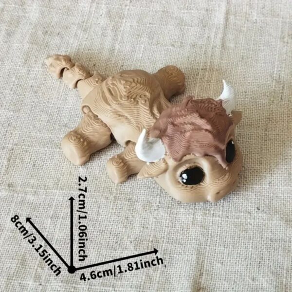 Adorable 3D Printed Highland Cow with Movable Joints - Image 2