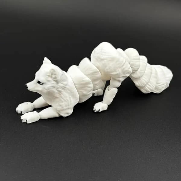 Customized 3D Printed Charming White Fox Toy for Children's - Image 4