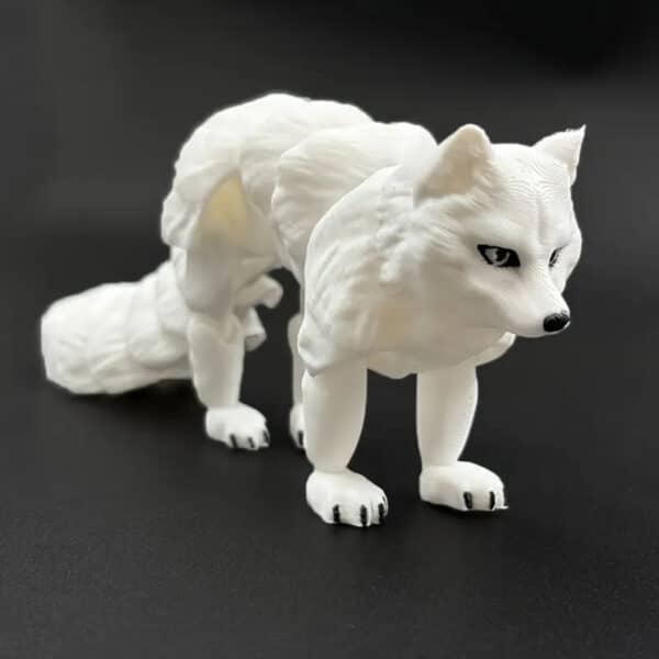 Customized 3D Printed Charming White Fox Toy for Children's - Image 5