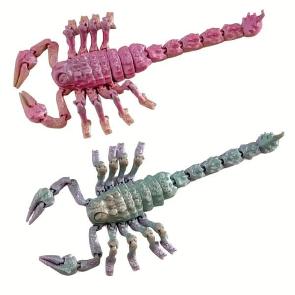 3D Printed Vibrant Scorpion Toy with Movable Joints for Kids - Image 4