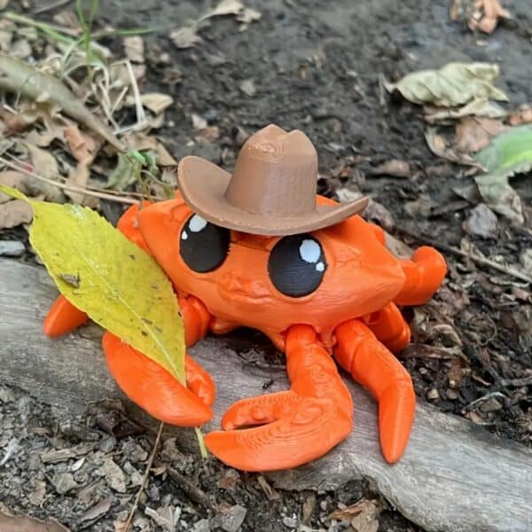3D Printed Poseable Jointed Cowboy Crab Model Toy for Kids - Image 5