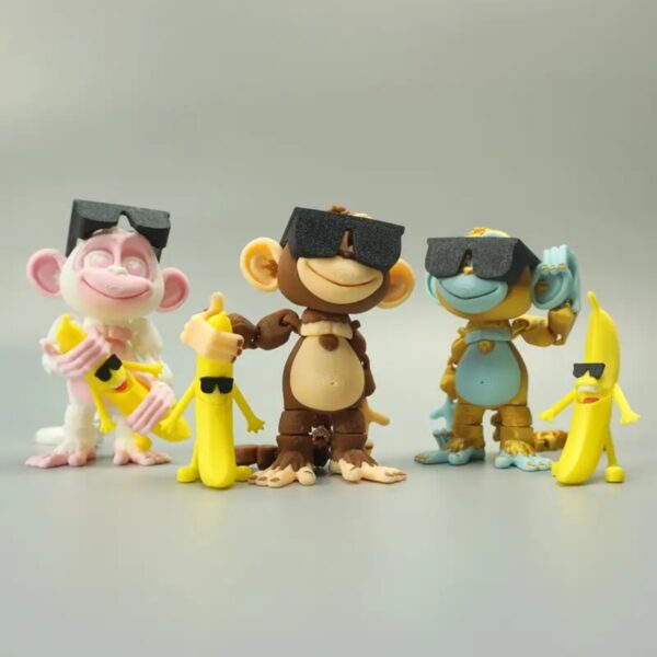 Creative Articulated Customized 3D Monkey with Funny Banana - Image 2