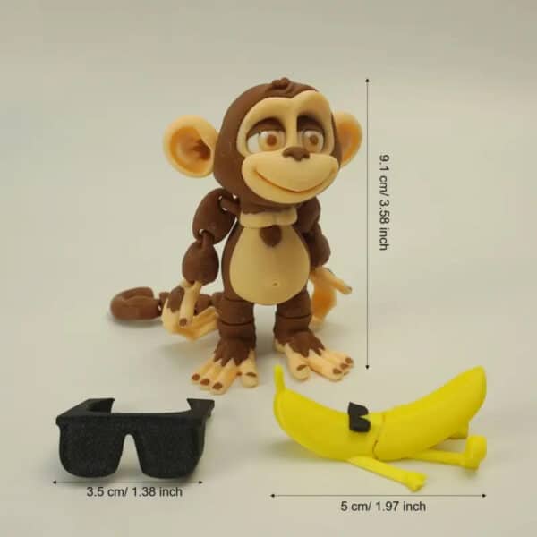 Creative Articulated Customized 3D Monkey with Funny Banana - Image 3