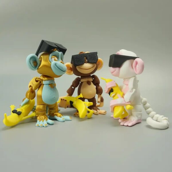 Creative Articulated Customized 3D Monkey with Funny Banana - Image 4